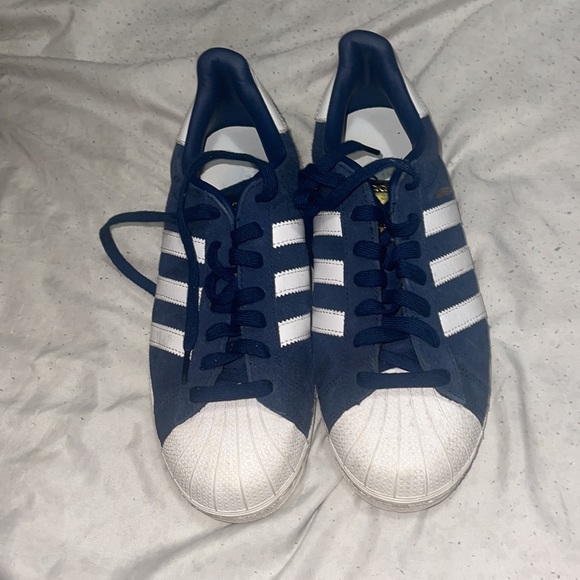 Mens navy blue adidas shell toe size 8 no box - Picture 5 of 6